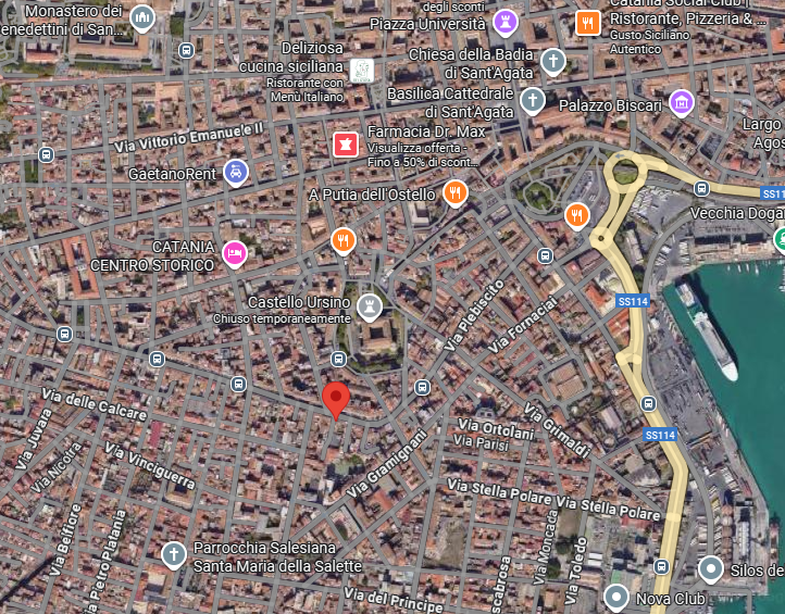 Mappa Otto Suite - Via Plebiscito 201, Catania